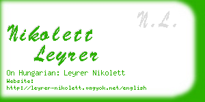 nikolett leyrer business card